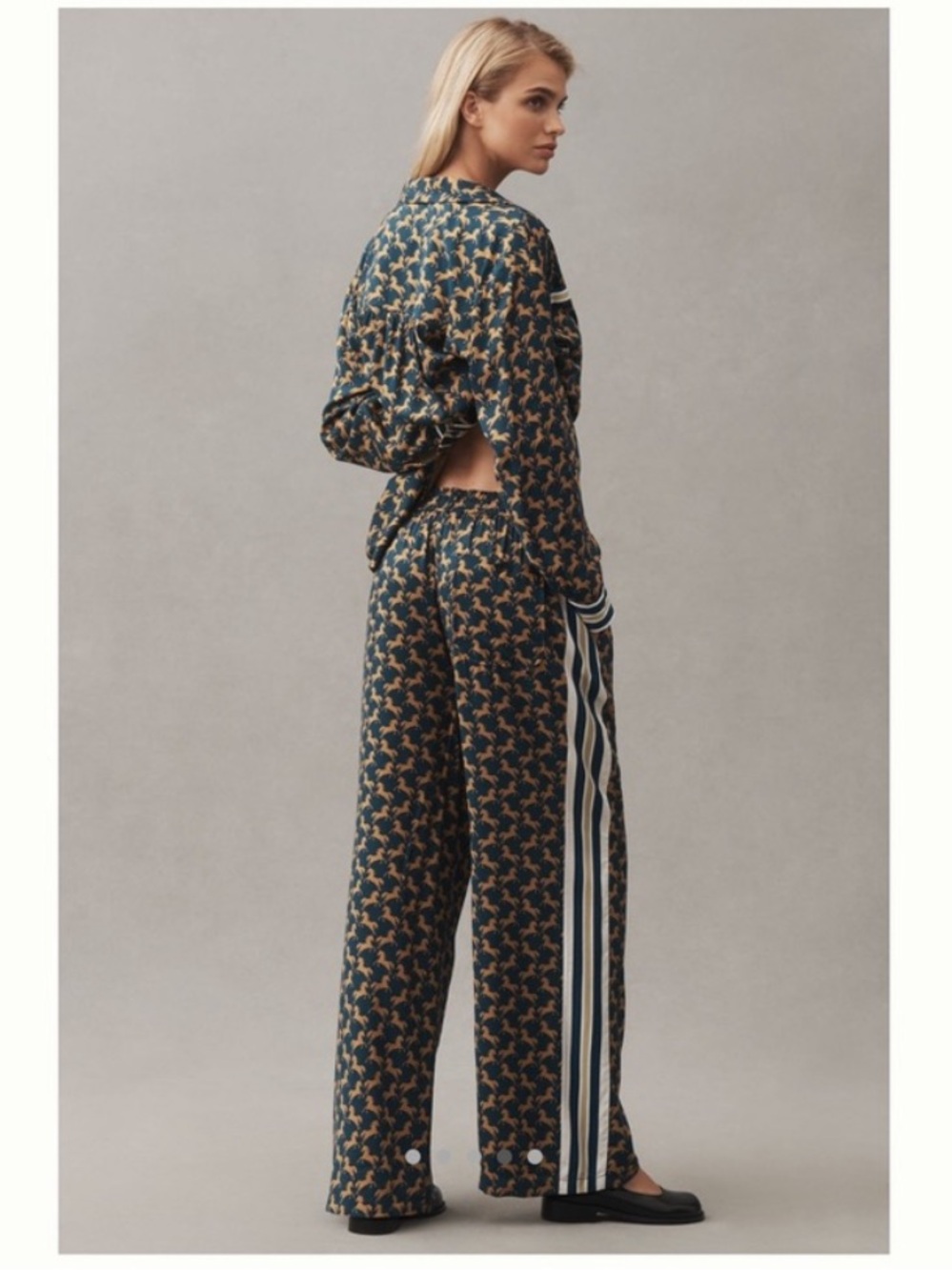 The Brooklin Tie-Front Printed Pull-On Pants by Maeve - Picture 3 of 4